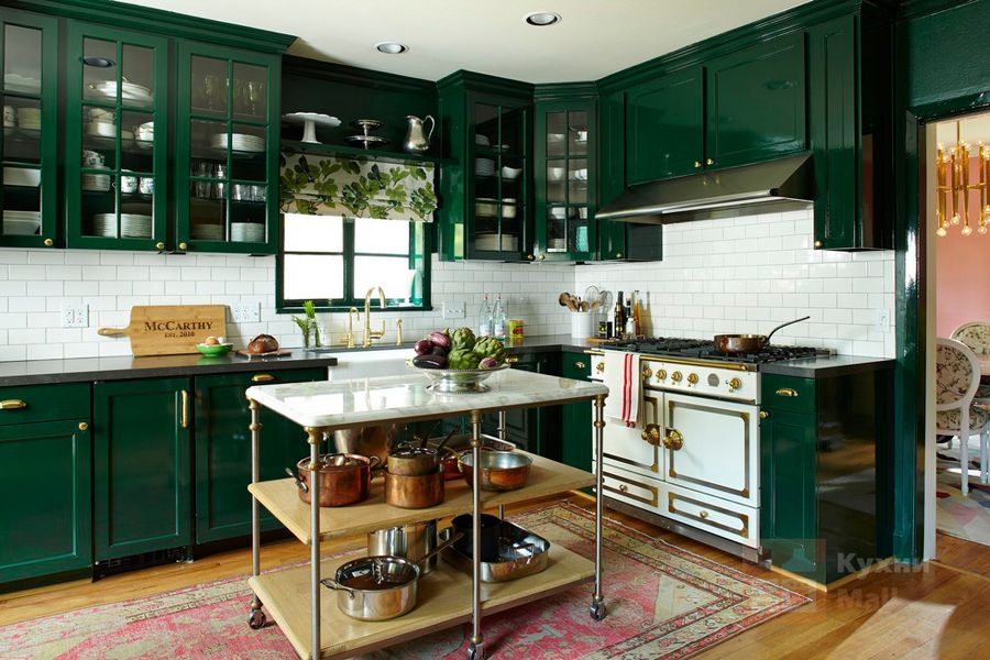 Кухни зеленого цвета