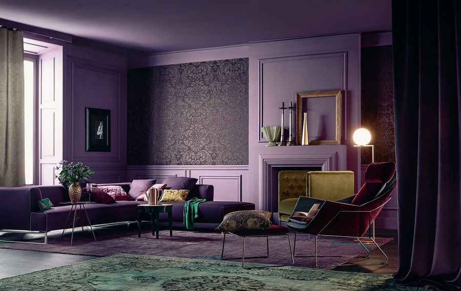 Фиолетовый интерьер — IQInterior
